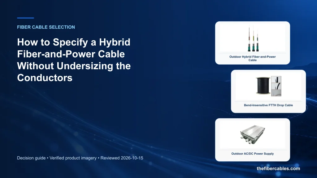 How to Specify a Hybrid Fiber-and-Power Cable Without Undersizing the Conductors