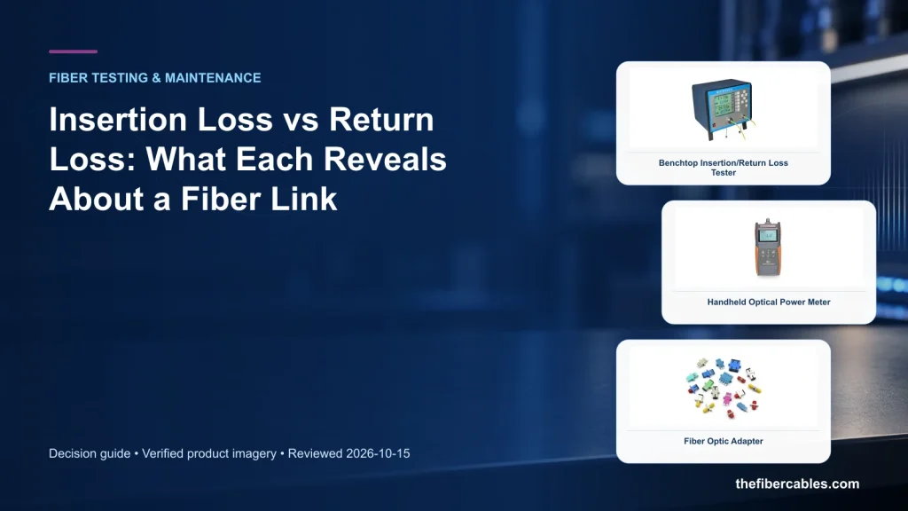 Insertion Loss vs Return Loss: What Each Reveals About a Fiber Link