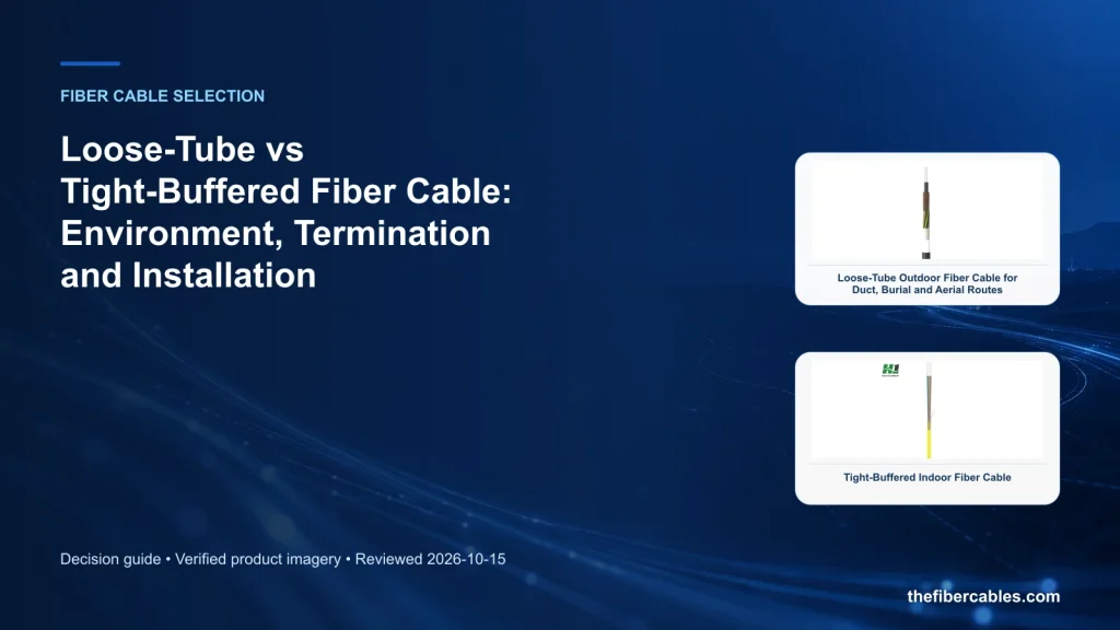 Loose-Tube vs Tight-Buffered Fiber Cable: Environment, Termination and Installation