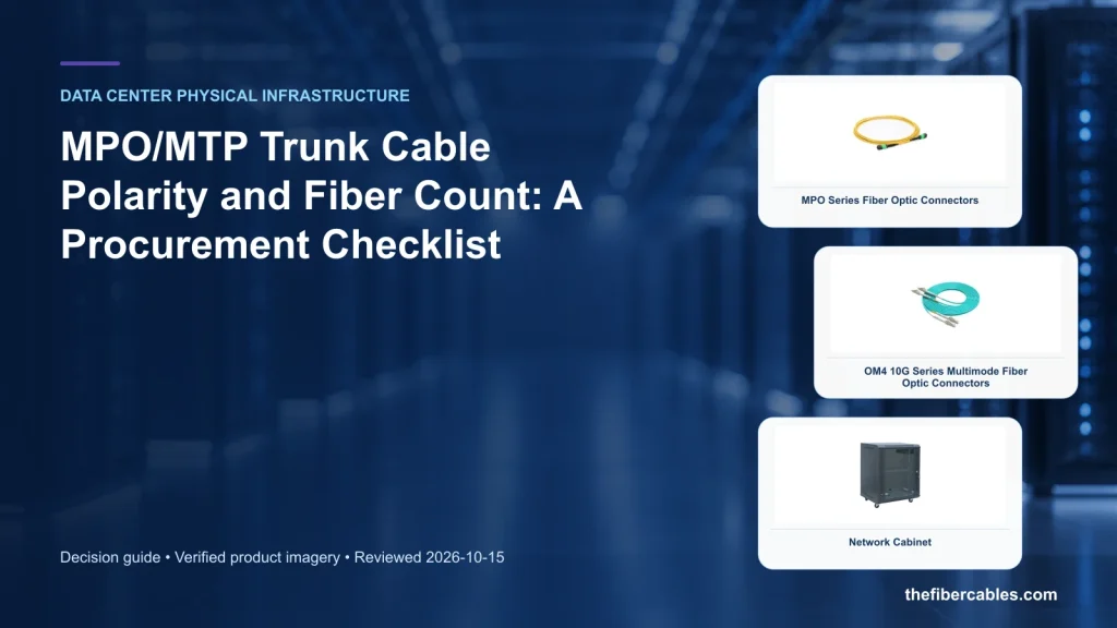 MPO/MTP Trunk Cable Polarity and Fiber Count: A Procurement Checklist