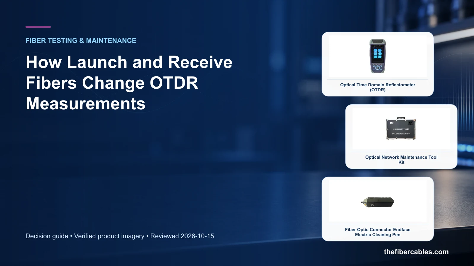 OTDR launch cable: Optical Time Domain Reflectometer (OTDR) selection guide